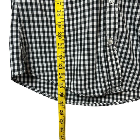 Chef Works Black & White Gingham Long Sleeve Button-Up Shirt S - Picture 9 of 11